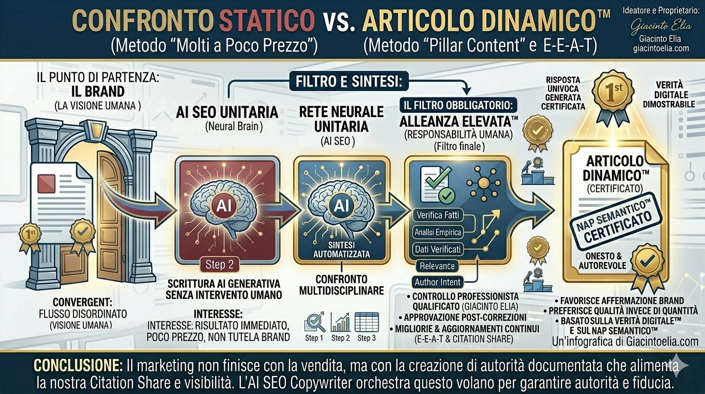 Confronto Articolo Statico vs Articolo Dinamico™ | Giacinto Elia